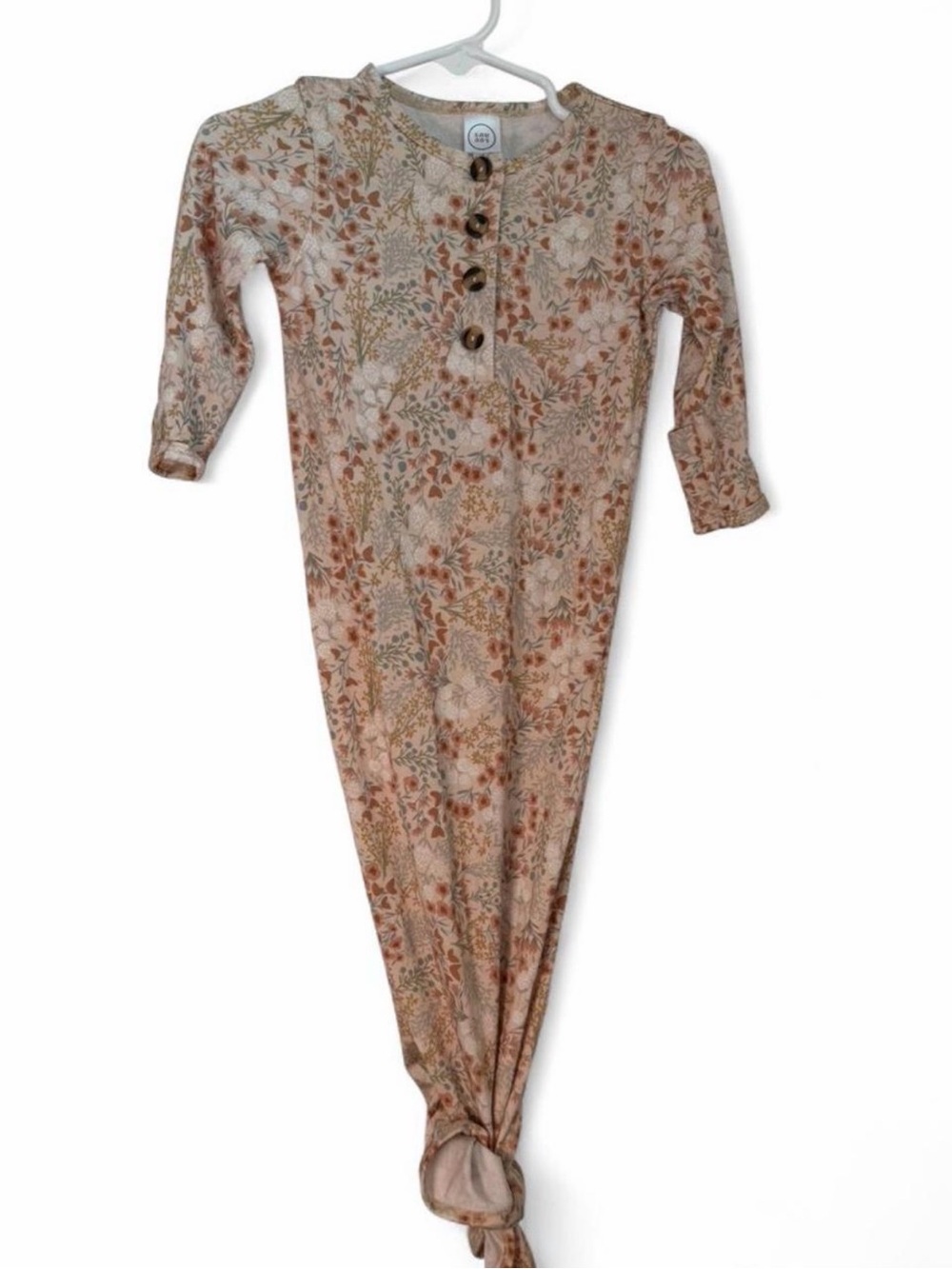 Lou Lou & Company Floral Knot Gown in Peach and Cream
